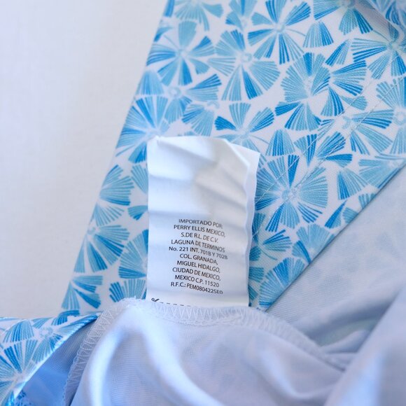 PGA Tour Performance Women's Golf Polo Blue White Print Short Sleeve, Size XL - Picture 7 of 10